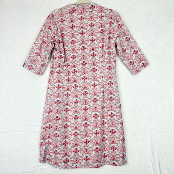 J McLaughlin Dress Size 6 Collared Cotton Stretch Half Sleeve Preppy Resort - Picture 2 of 6